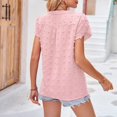 thumbnail image 4 of RMGVDSD Womens Tee Shirts Women's V Neck T Shirt With Chiffon Pompom Casual Summer Top Trendy Clothes Tops, 4 of 6