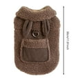 thumbnail image 2 of Sleeveless Windproof Winter Coat for Small Dogs and Cats with Adorable Ear Pockets and Secure Belt Loop, 2 of 6