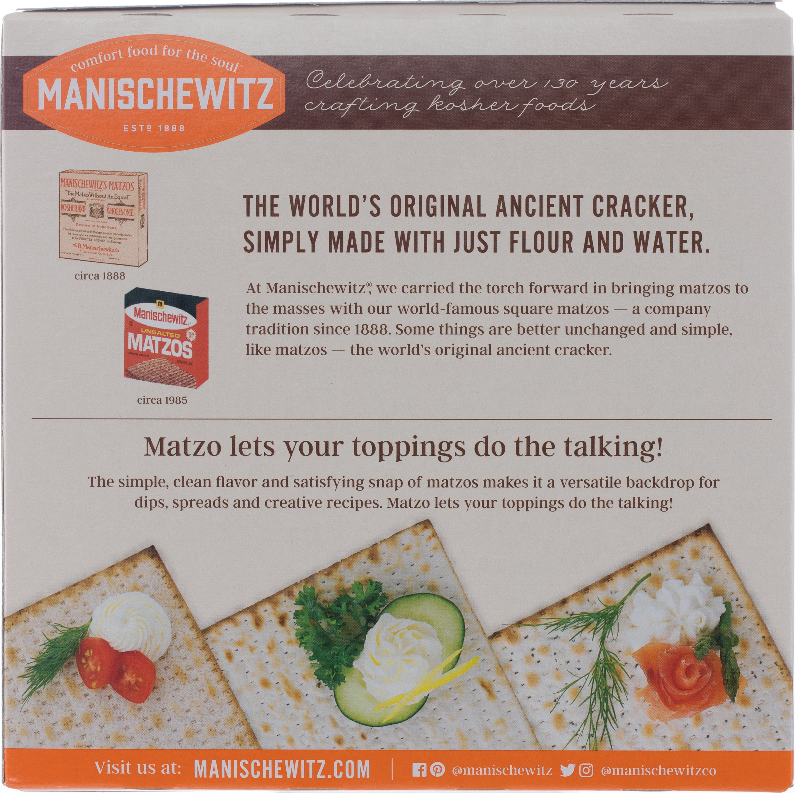 (3 pack) Manischewitz Whole Wheat Matzo, 10 Oz.