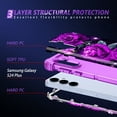 thumbnail image 4 of Casetego for Samsung Galaxy S24 Plus 5G Case,Glow in The Dark Three Layer Heavy Duty Shockproof Protection Hard Plastic Bumper+Soft Silicone Protective 6.7 inch Case,Deep Purple Rose, 4 of 8