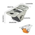 thumbnail image 3 of serony Mini Rigid Caster Wheel Top Cart Profile Soft Rubber are suitable for Rolling Castor Set 4 For Small 0.5 Inch Wheels Steel Top Plate, 3 of 6
