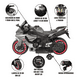 thumbnail image 2 of Moto Montable para Niños Electrica The Baby Shop - 628 Luz LED 12V Gris -, 2 of 7