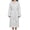 Gray, variant on Bathrobe for Women Fall Winter Thickened Coral Fleece Solid Color Absorbent Long Sleeve Long Style Cardigan Hooded Robes with Pockets & Belt