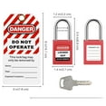 thumbnail image 6 of Lockout Tagout Kit Electrical Loto Safety Equipment Tools, Universal Circuit Breaker Lock Clamp, Red Padlock, Group Hasp, Plug Lock Out Tag Out, Warning Labels Electrician Work Essential, 6 of 9