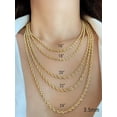 thumbnail image 3 of JEWELHEART 10K Real Gold Rope Chain Necklace - 3.5mm Diamond Cut Twist Link Chain - Dainty Gold Pendant Necklace For Men and Women 24", 3 of 5