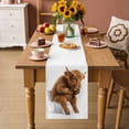 thumbnail image 3 of Table Runner - 36 Inch Long, Funny Yaks Kitchen Dining Table Runner Dresser Scarves, Cute Art Fun Lovely Animals on Toilets Farmhouse Decor for Coffee Tables Wedding Party Banquet, 3 of 8