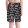 thumbnail image 3 of Cauagu Colorful Fish Print Swim Trunks for Men,Youth Boys Swim Shorts Compression Liner Beach Shorts Boys' Swimming Shorts 7-20 Years Bathing Suit-Large, 3 of 7