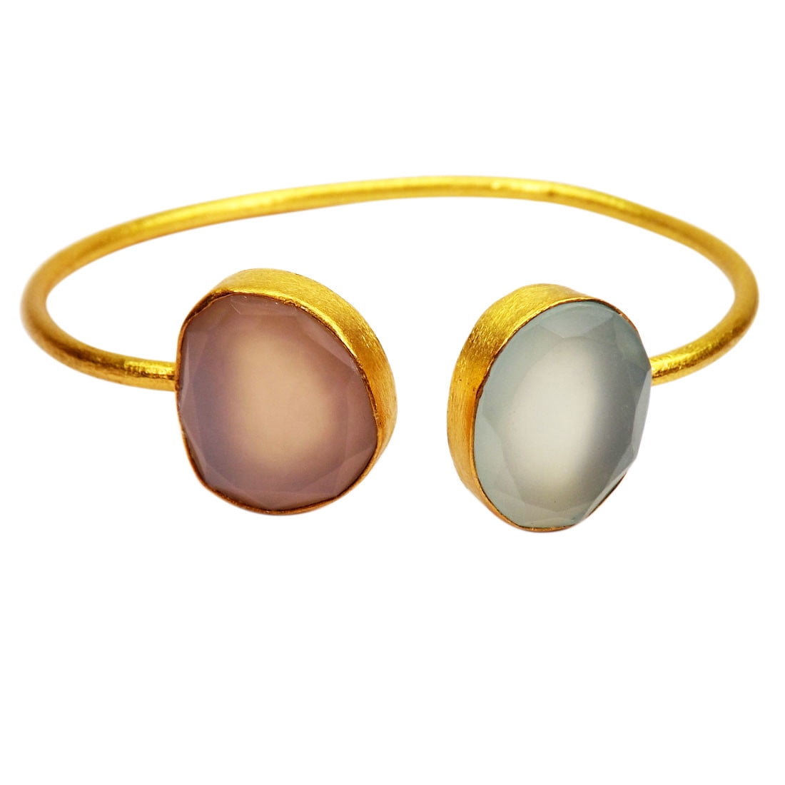 Bangle Gold-plated Handmade Gemstone Bangle PRE ORDER by Overstock