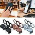 thumbnail image 4 of Forestwhale 3 Finger Ring Back Clip Phone Grip Stand with 360° Rotation & Foldable Kickstand - Universal for All Mobile Devices Rose, 4 of 5