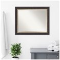 thumbnail image 2 of Amanti Art Hammered Charcoal Tan Beveled Wood Bathroom Wall Mirror, 2 of 10