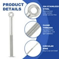 thumbnail image 3 of Uxcell Lifting Shoulder Eye Bolts, Machinery Shoulder Lifting Screw Bolt 304 Stainless Steel Threaded Screw Eyebolt M10x128mm 5, 3 of 7