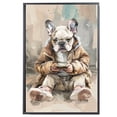 thumbnail image 2 of French Bulldog Dog Poster Print Bathroom Decor - French Bulldog Dog Canvas Wall Art For Bedroom Decor - Colorful Wall Art - Gifts For Women, 2 of 6