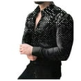 thumbnail image 4 of EIMELI Hommes Été Chemise à Revers Imprimé Bouton vers le Bas Cardigan Chemises, 4 of 6