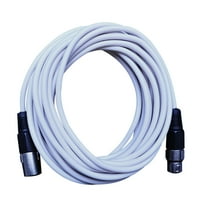 Seismic Audio  - White 25 Foot XLR Microphone Cable - 25' Microphone Cord Mic White - SAXLX-25White