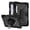 Black, variant on Rugged Case for iPad 5th / 6th Generation 9.7 inch, Heavy Duty Shockproof Cover, with Rotating Stand & Shoulder Strap