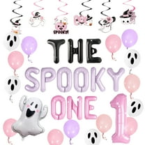 Halloween Theme Birthday Party Balloon Decorations - Spooky One Cute Party Supplies