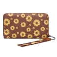 thumbnail image 3 of Wrangler Black Daisy Wallet for Women Bifold Credit Card Wallet Large Women's Wallets Ladies Cash Wallet with ID Window RFID Lining Card Cases Money, Brown, 3 of 7