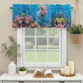thumbnail image 6 of Kitchen Valances for Window, Undersea World Funny Diving Pig Light Filtering Rod Pocket Valance Curtain, Summer Marine Coral Fish Short Curtains Window Topper for Bedroom Living Room 42x12in, 6 of 9