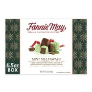 Fannie May Mint Meltaways, Premium Milk Chocolate Holiday Gift Box, 6.5 oz