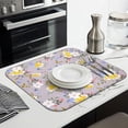 thumbnail image 4 of Microfibre Drying Mat for Kitchen Pioneer Dish Drying Drainer Mat Absorbent Colorful Floral Drying Mat Washing Up for Glass, Plate & Cup 16inch X 18inch, 4 of 7