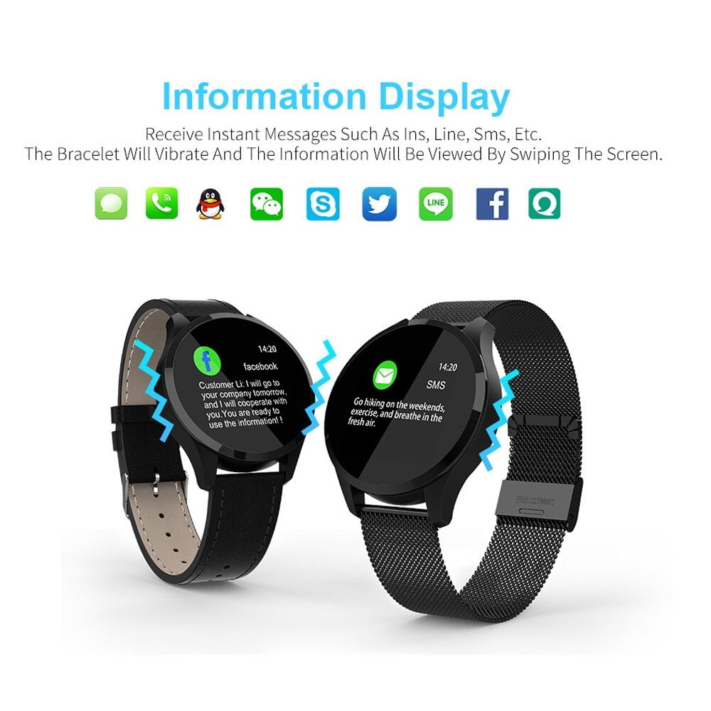 New Q9 Smart Watch Bracelet Waterproof HR Sensor Heart Rate Blood Pressure  Monitor Fashion Fitness Tracker Smartwatch Men | Walmart Canada