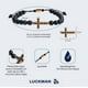 thumbnail image 4 of Pulsera Hombre LUCKMAN Jade Negro Zirconias Acero Inoxidable UNITALLA, 4 of 5