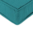 thumbnail image 3 of Jordan Manufacturing 45" x 22" McHusk Lagoon Aqua Crosshatch Rectangular Outdoor Deep Seat Chair Cushion Set with Ties and Welt, 3 of 12