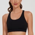thumbnail image 2 of AGONVIN Strappy Sexy Cutout Lace-Up Back Sports Bra with Removable Cups for Women Black XS, 2 of 7
