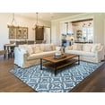 thumbnail image 4 of Motif Printed Faux Rabbit Linear Blue & White 8 ft. x 10 ft. Area Rug, 4 of 6