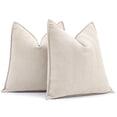 thumbnail image 1 of Fundas de almohada decorativas MIULEE, 50 x 50 cm, 2 unidades, color beige, 1 of 7