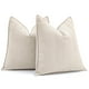 thumbnail image 1 of Fundas de almohada decorativas MIULEE, 50 x 50 cm, 2 unidades, color beige, 1 of 7
