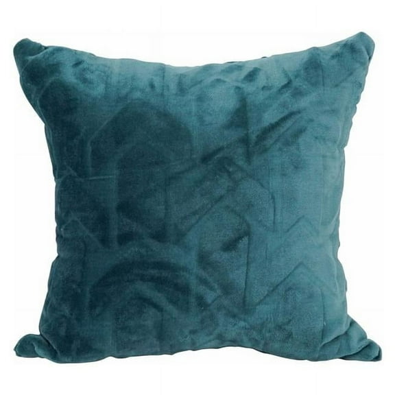 Blazing Needles 9910-S1-ID-152 17 in. Jacquard Throw Pillows with Inserts, Agora Teal