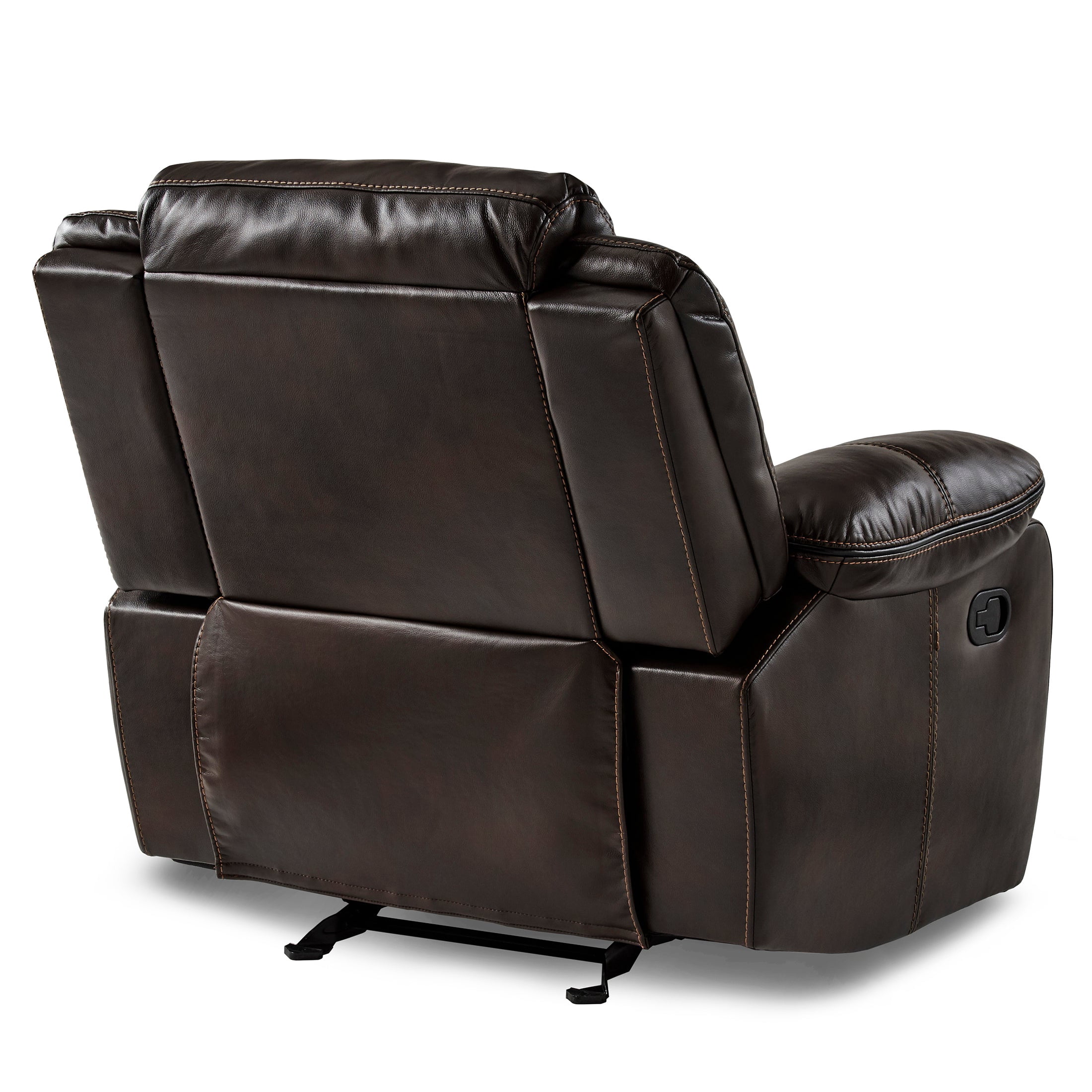 OakvillePark Prenzo Faux Leather Upholstered Glider Reclining Chair, Brown