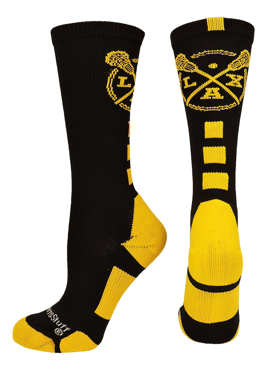 MadSportsStuff - LAX Lacrosse Socks with Lacrosse Sticks Athletic Crew ...