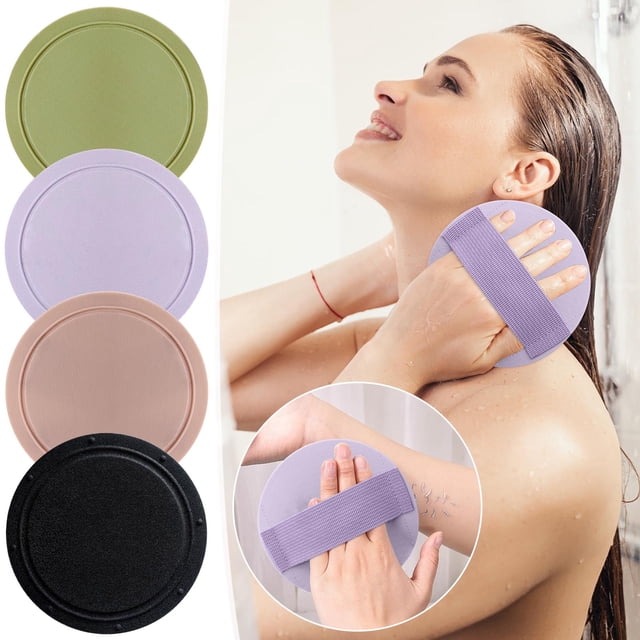 Toalla de Baño Circular Exfoliante para Eliminar El Barro | Material de Silicona Suave E Indoloro | Fácil de Usar y Reutilizable | 1 Unidad