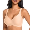 thumbnail image 6 of Iugvhana Seamless Bras for Women No Underwire Push Up Bras Comfortable Full Coverage Wireless Bras Breathable Full Support Daily Bra Beige XXL, 6 of 6
