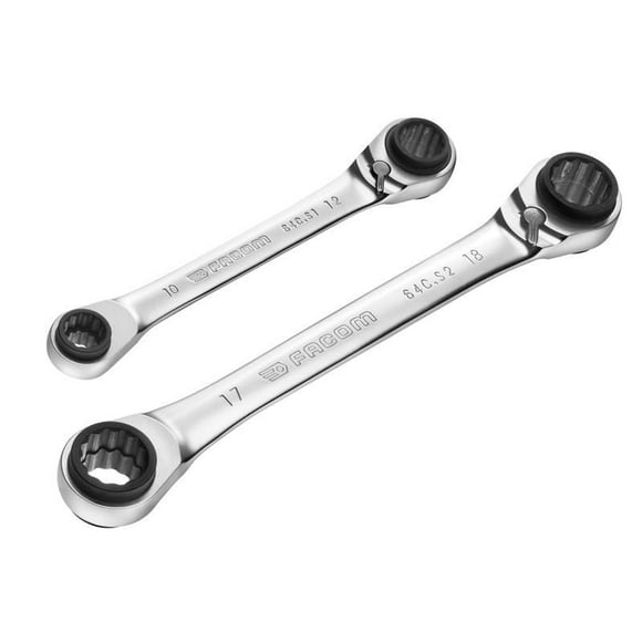 Facom - Ensemble de Flacon à Cliquet Quatro, 2 Pcs