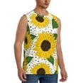 thumbnail image 2 of Gaeub Sunflowers Men's Sleeveless Muscle Shirts Workout Tank Tops, Odor Protection and Comfortable - XX-Large, 2 of 8