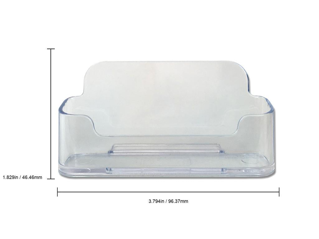 Clear RED, 1 Piece Beauticom Clear Color Plastic Business Card Holder Display Desktop Countertop 