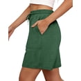 thumbnail image 3 of MOSHU Womens Cotton Shorts Drawstring Waist Sweat Shorts for Women Summer Casual Shorts with Pockets, 3 of 10