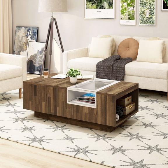 Athlone Storage Wood Light Hickory Coffee Table
