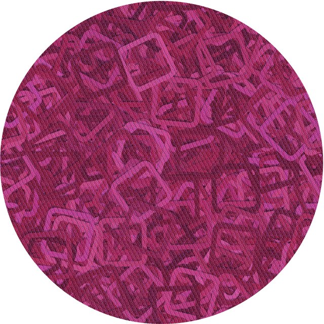 Ahgly Company Tapis d'Intérieur Lavable en Machine Carré Rose Profond, 3 Pieds Carré