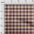 thumbnail image 2 of oneOone Rayon Brown Fabric Check Sewing Craft Projects Fabric Prints By Yard 56 Inch Wide, 2 of 4