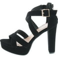 thumbnail image 2 of Top Moda Lovely-86 Women's Peep Toe Platform Chunky High Heel Closed Back Sandals, 2 of 5