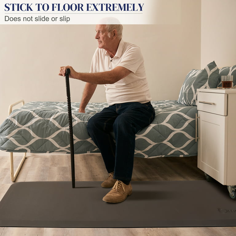 OMECAL 70''x24Fall Mats for Elderly Senior Handicap Non Slip Floor Mat,  Medical Beside Falling Safety Protection Pad, Beveled Edge Anti Fatigue  Waterproof 