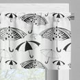 thumbnail image 3 of Ambesonne White Valance Pack of 2, Ornate Umbrellas, 54"X12", Black White, 3 of 5