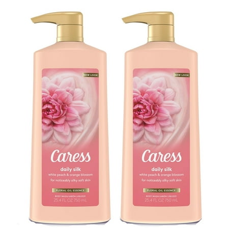 (2 pack) Caress Daily Silk Body Wash with Pump, 25.4 oz