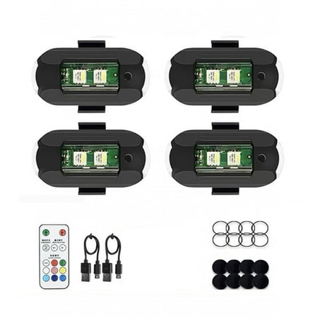 

AQRS LED Strobe Light with 7 Colors Multiple Flashing Modes High-Brightness Remote Control Simple Installation Motorcycle Vehicle Interior LED Light