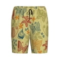 thumbnail image 4 of Gaeub Floral with Butterflies Printed Men's Short Pajama Pants, Lightweight Lounge & Sleep Bottoms Keep You Cool - Large, 4 of 9
