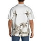 thumbnail image 3 of Fotbe Japanese White Cranes Camisa Estampada de Manga Corta para Hombre, Casual de Verano, Estilo Playero, Sin Arrugas-XX-Large, 3 of 5